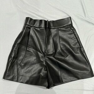 Zara Faux Leather Shorts